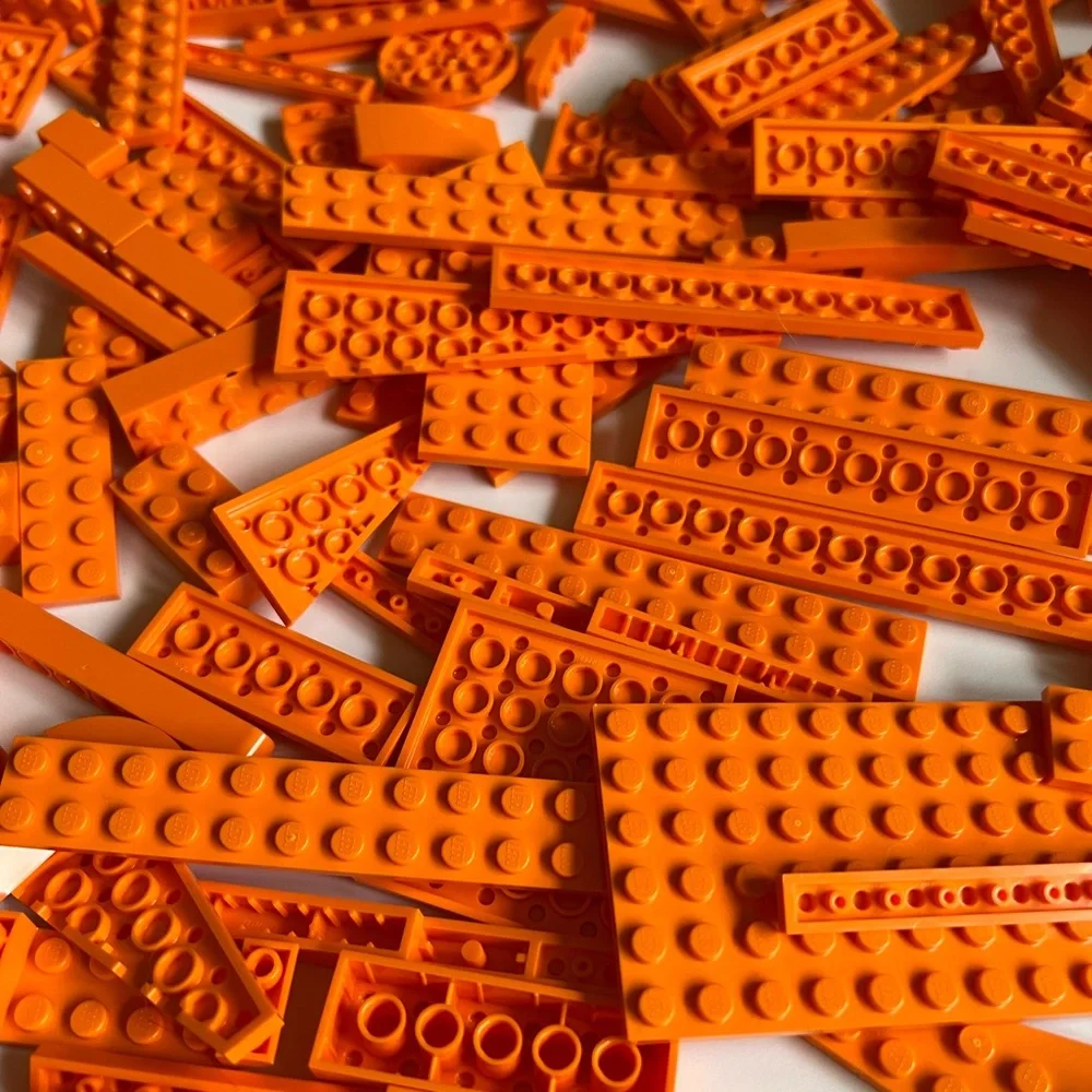LEGO Orange Small And Medium Bricks And Pieces Orange 11 oz